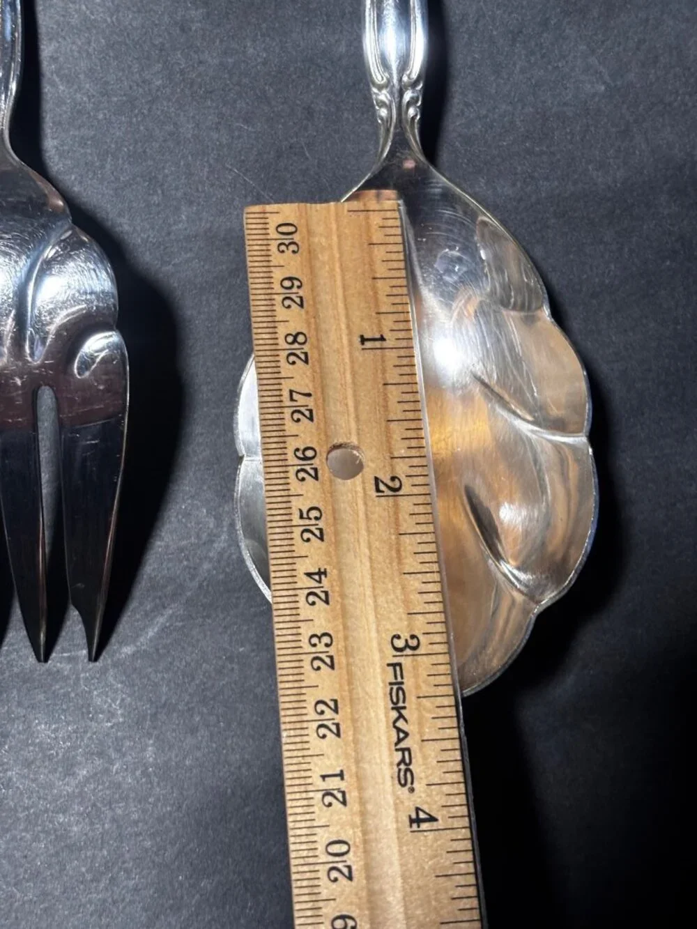 International Silverplate Interlude Pattern Serving Fork & Spoon Set Vintage 70s